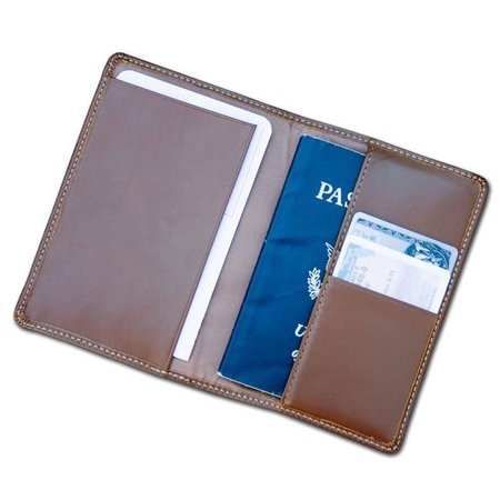 EVA-DRY/MOMENTUM SALES & MKTG Dacasso a3242 Rustic Brown Leather Passport Holder a3242